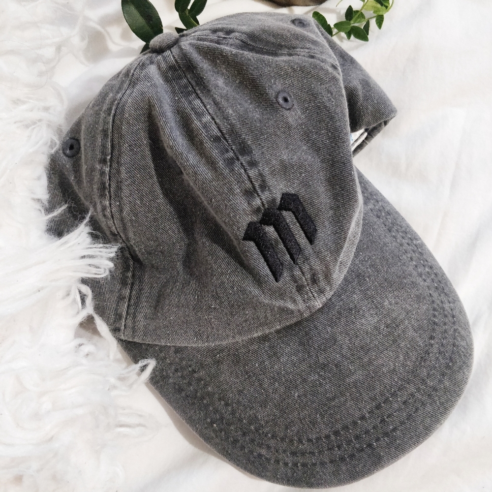 Initial ‘M’ Grey Wash Cap